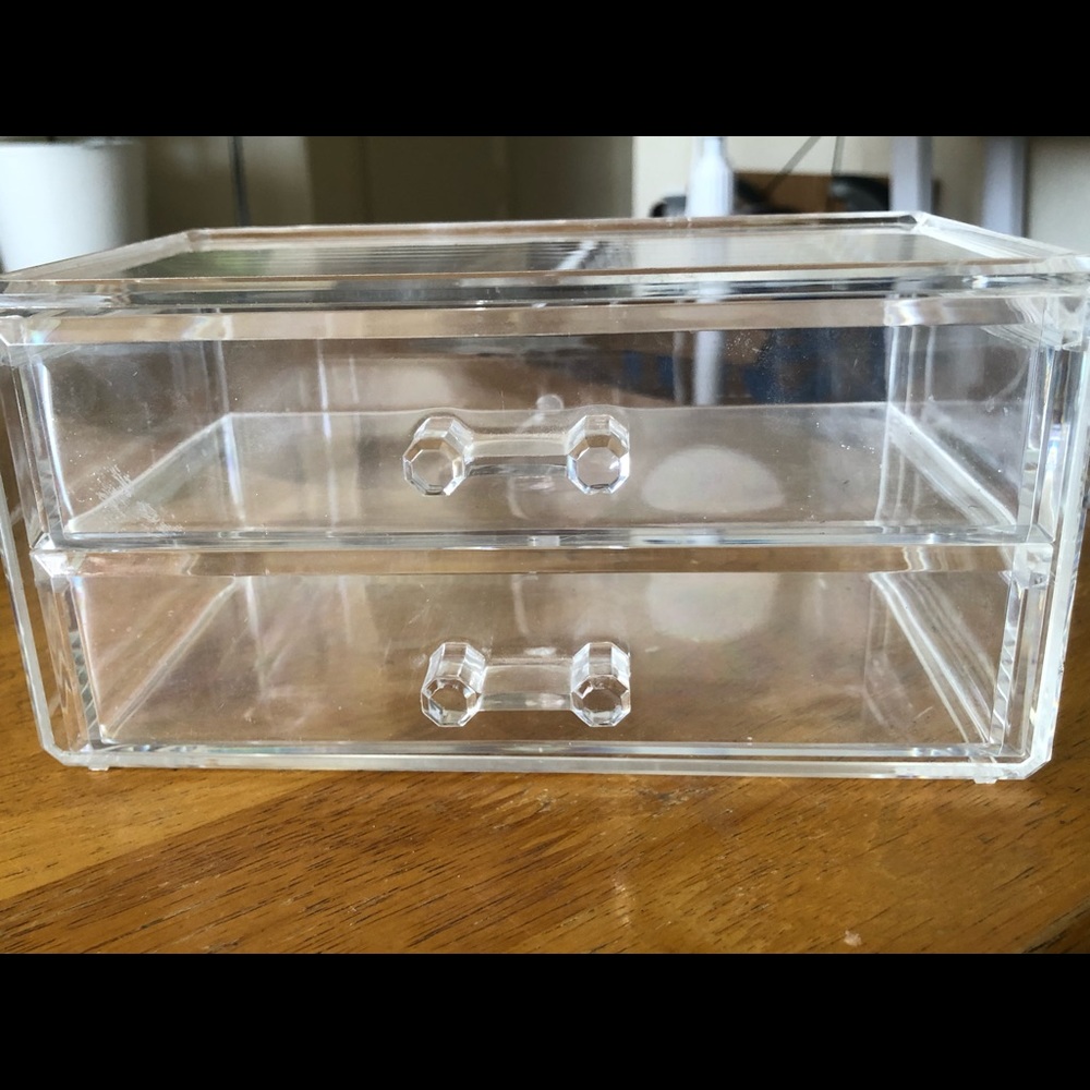 2 drawer acrylic organizer
